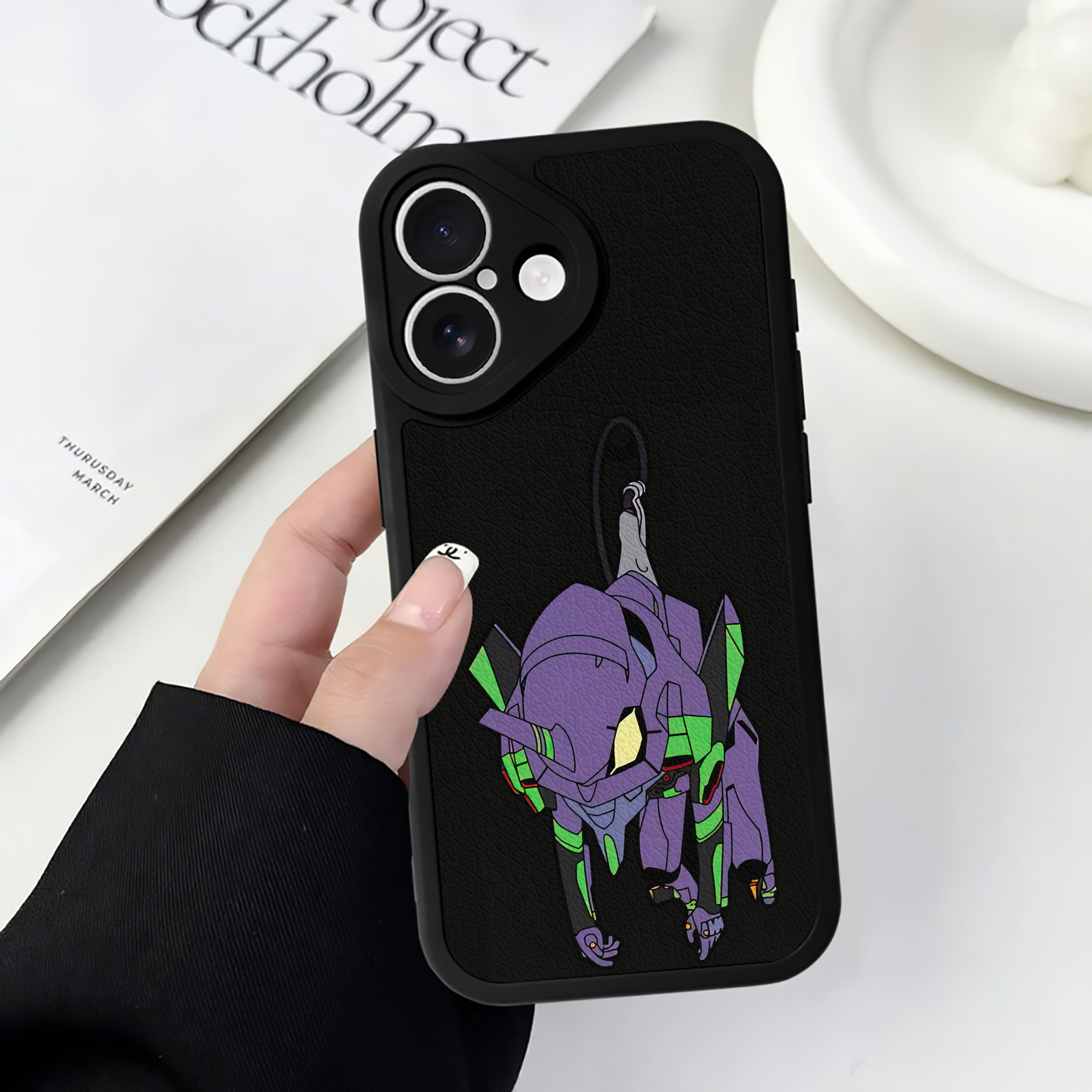 （画像用） EVA 新世紀エヴァンゲリオン 【iPhone 16シリーズ対応】シリコンスマホケース（レザー調） 材質：シリコン
